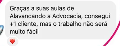 “Graças a suas aulas…. Consegui mais 1 cliente”